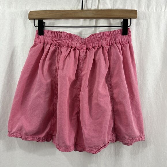 Free People Get Free Pink Poplin Pull On Shorts Womens Size XS Outdoor Casual - Picture 2 of 7
